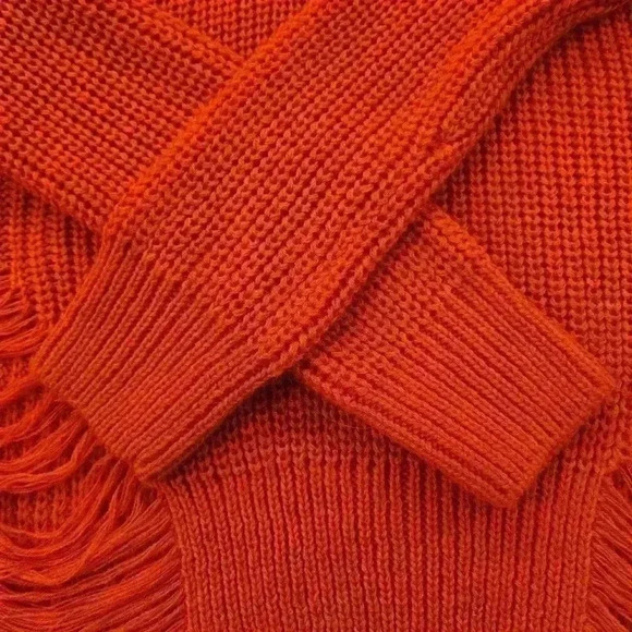 Cleo Womens Long Sleeve Sweater Burnt Orange Size Medium - Picture 4 of 8